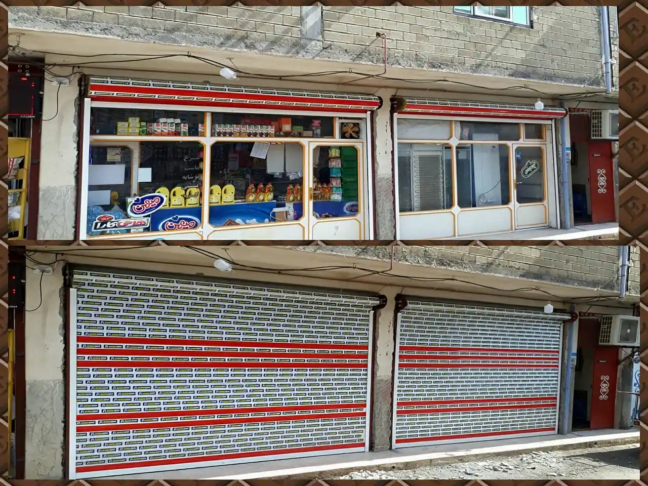 کرکره برقی فروشگاه در تفت