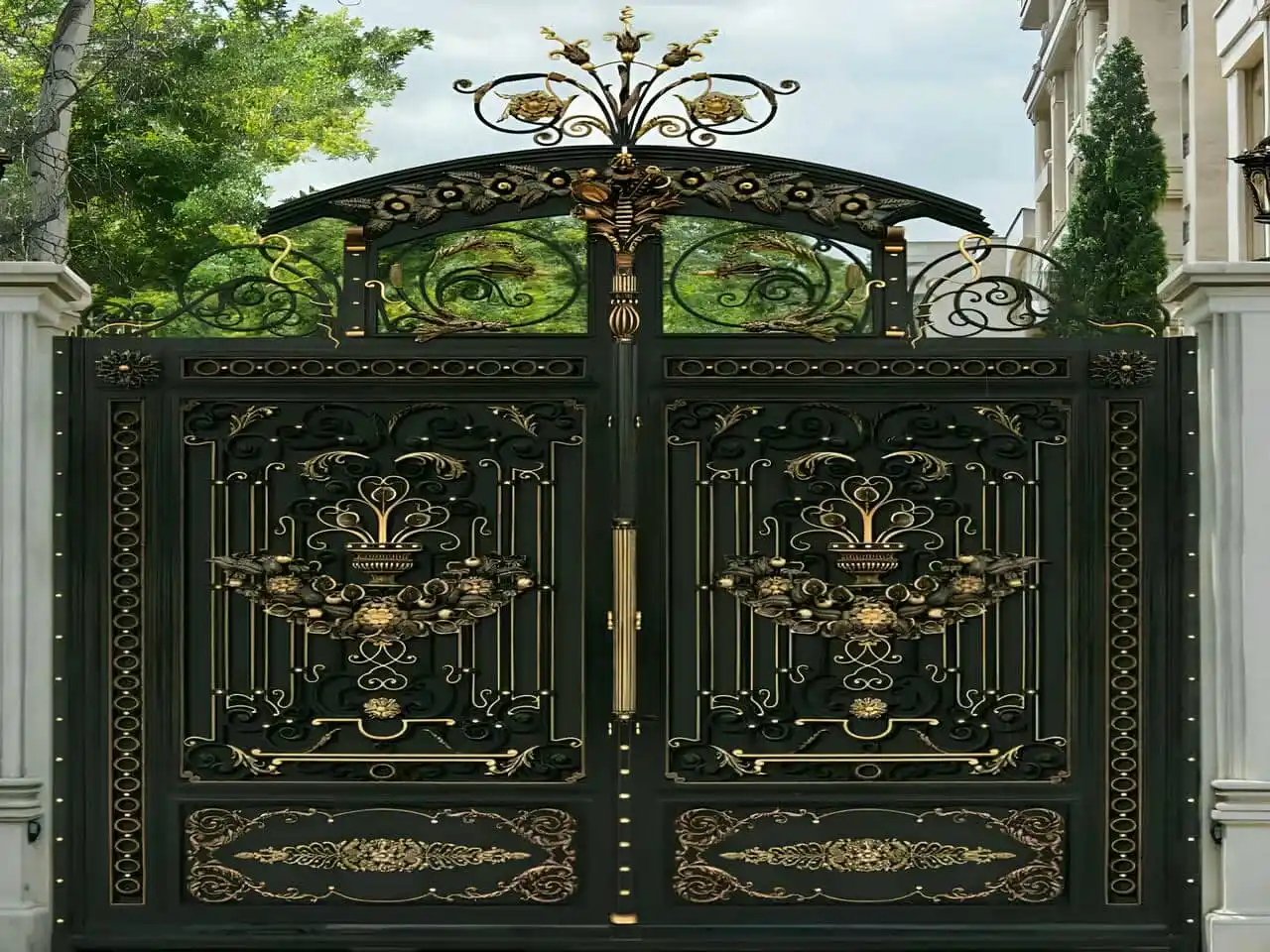 درب ویلایی فرفورژه در ابرکوه