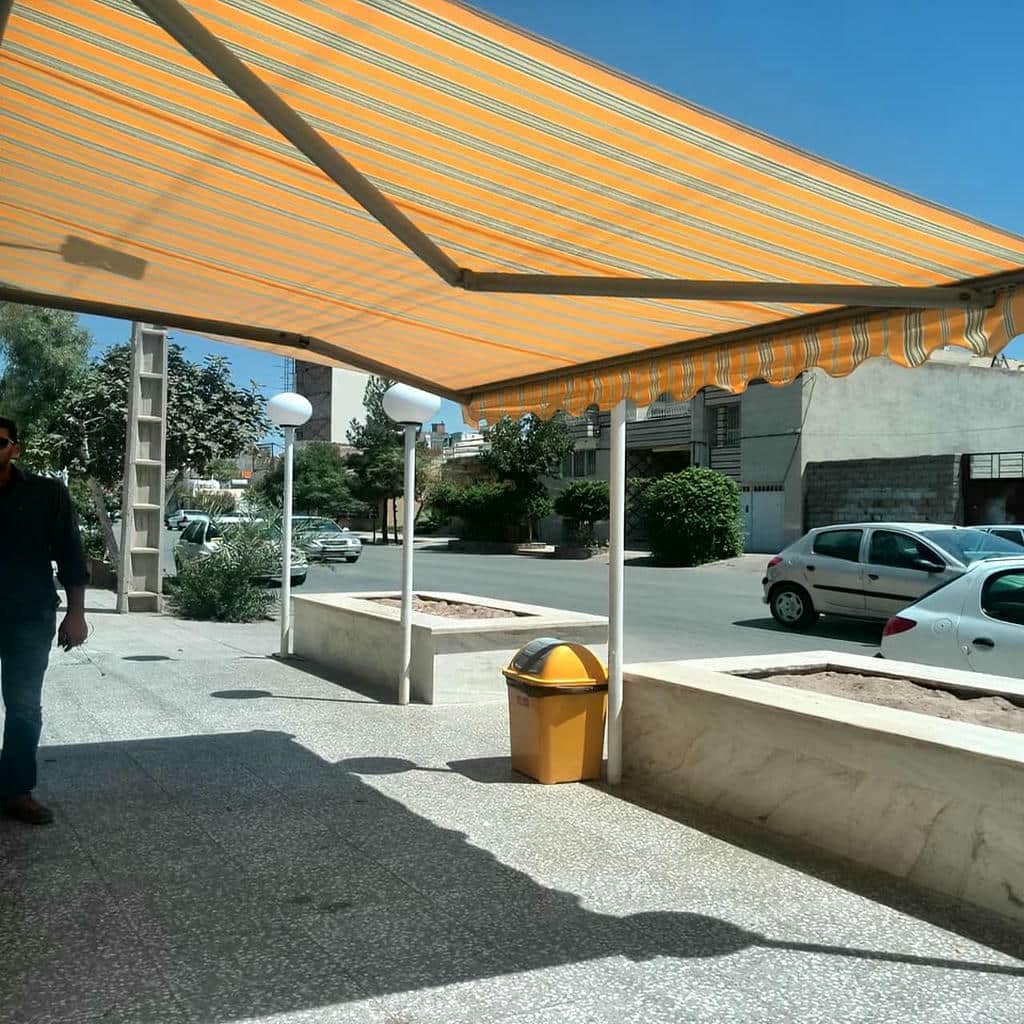 سایبان برقی ضد آب برای رستوران یزد