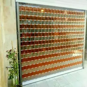 کرکره برقی با تیغه شیشه&zwnj;ای پلی کربنات یزد