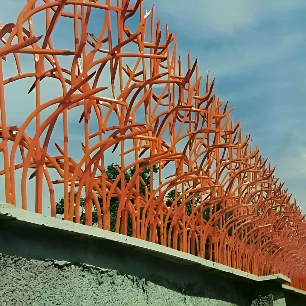 جزئیات جوشکاری حفاظ اف آبشاری پرتراکم کارخانه ایمن یزد