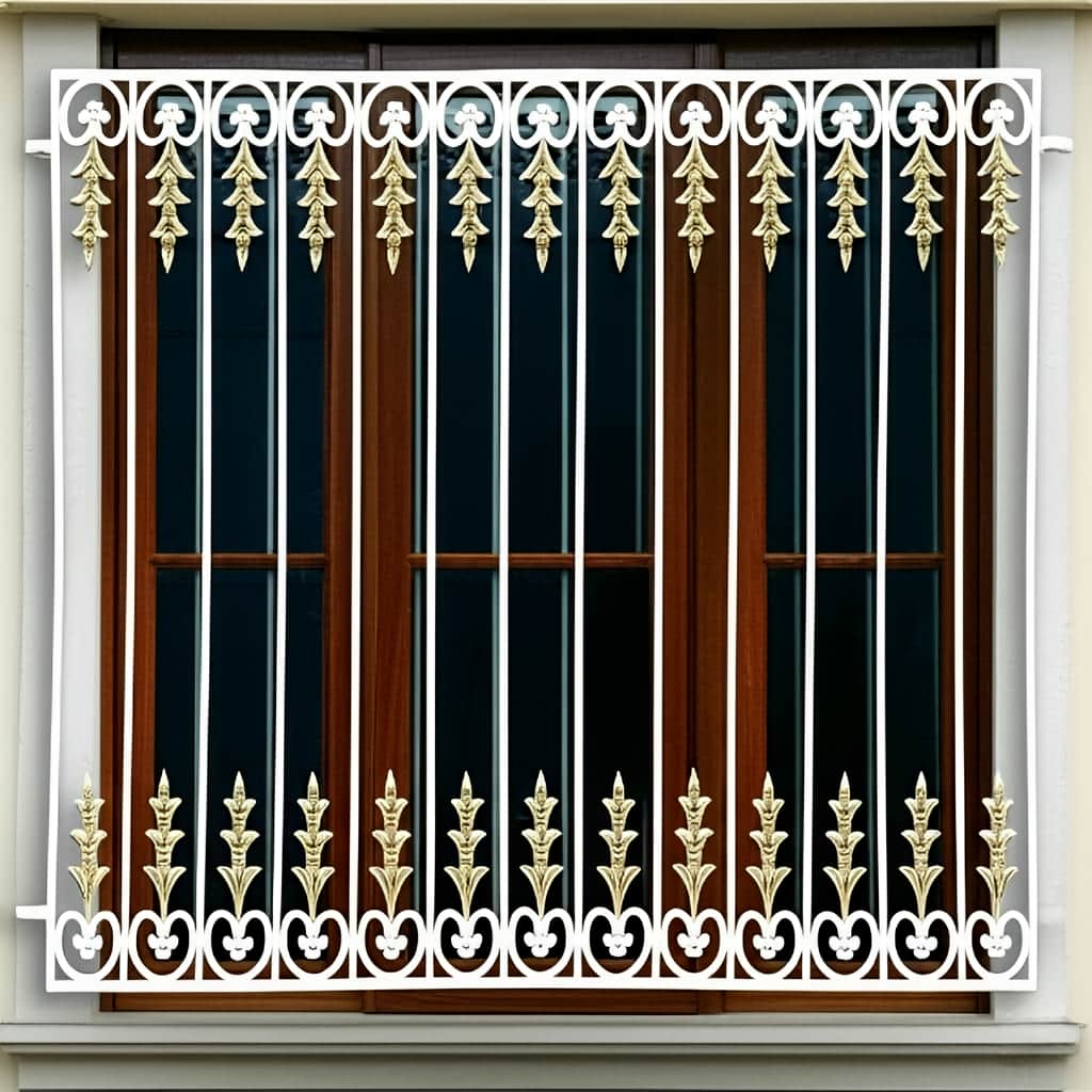 حفاظ پنجره مدل افشان فرفورژه لاکچری در یزد