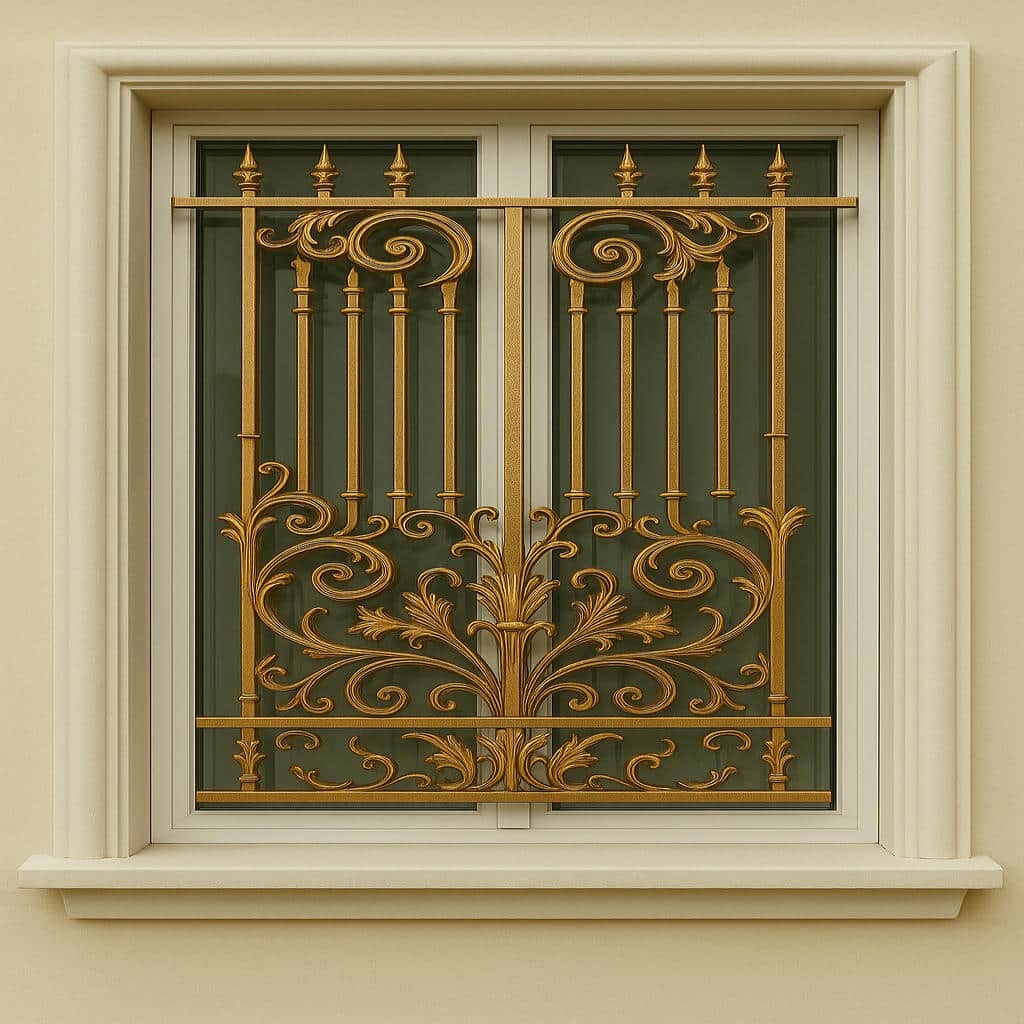 نقوش حجاری شده حفاظ پنجره مدل الیزه یزد