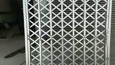 6 نمونه درب آکاردئونی سلطنتی گل دار در یزد