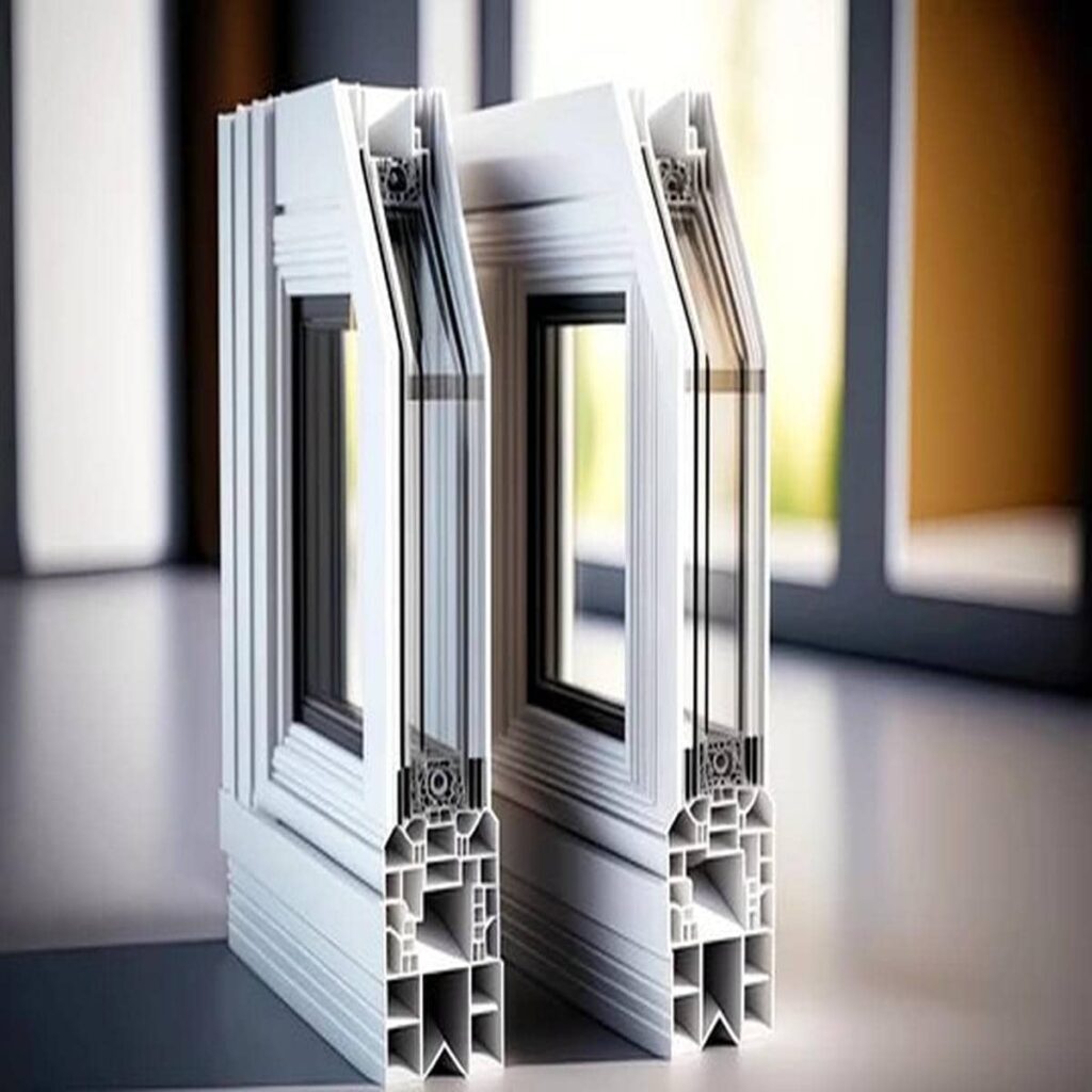 فروش پنجره UPVC دوجداره با یراق دوحالته در یزد