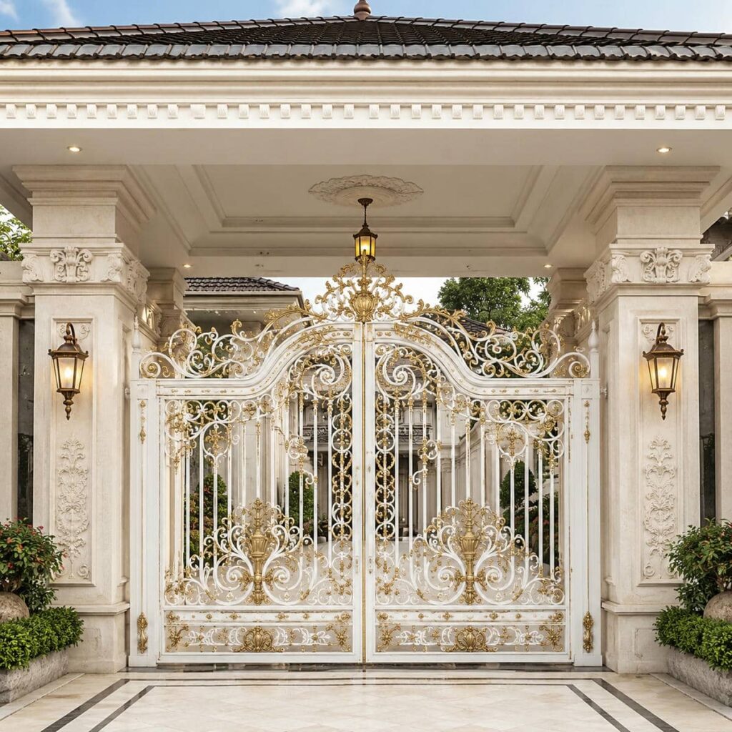 خرید درب پارکینگ مدرن پنل مشبک در یزد
