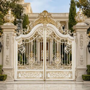 7 طرح درب حیاط قاب فلزی در یزد