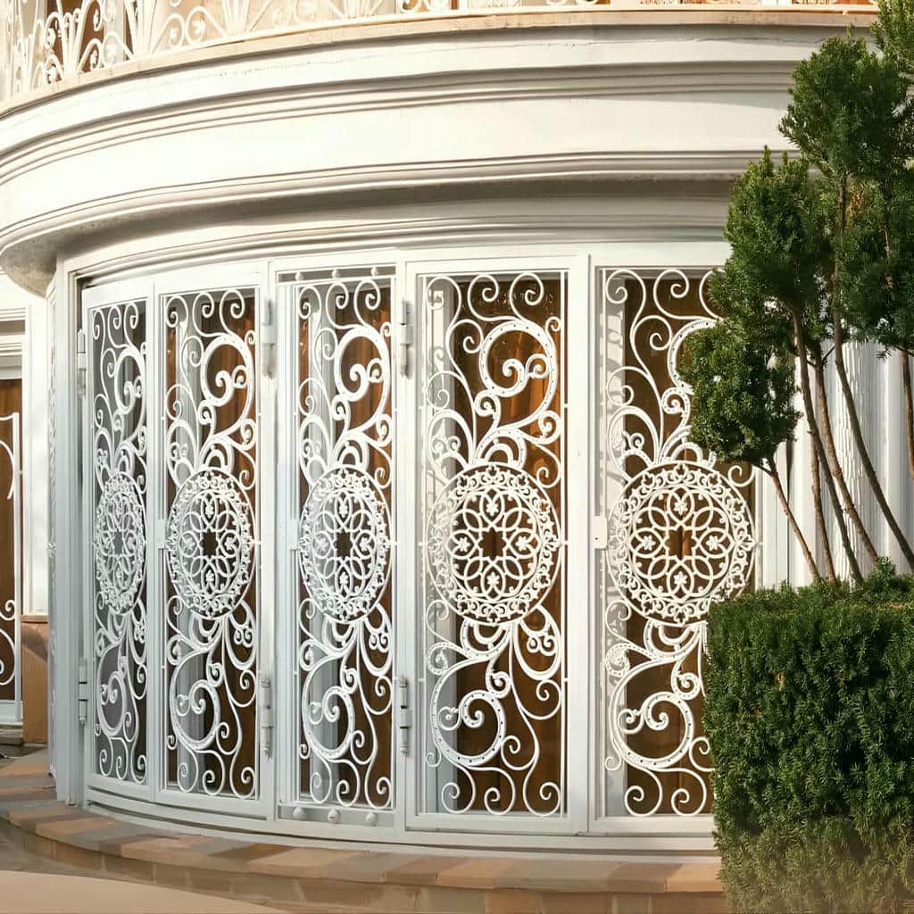 10 طرح نرده پنجره فرفورژه گل دار در یزد