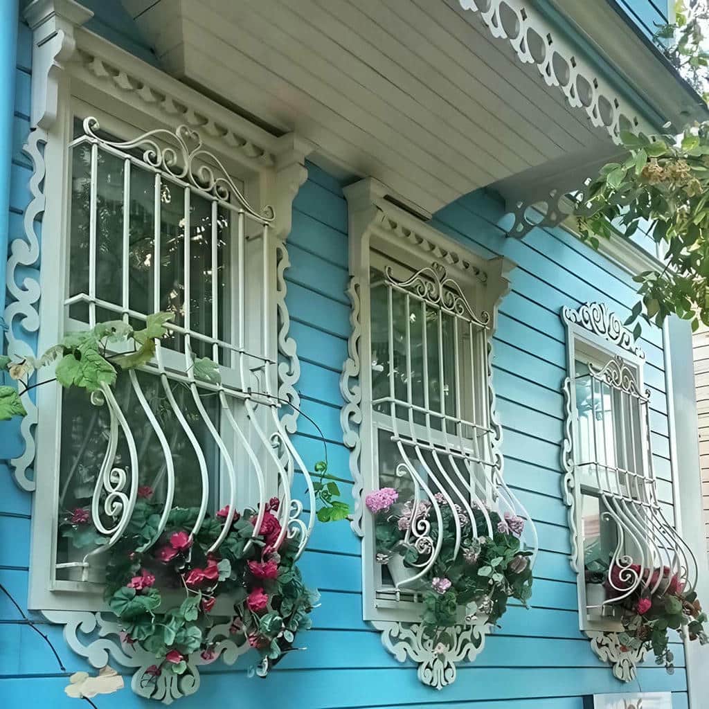 اجرای حفاظ پنجره مدرن با تقسیم‌بندی هندسی در یزد