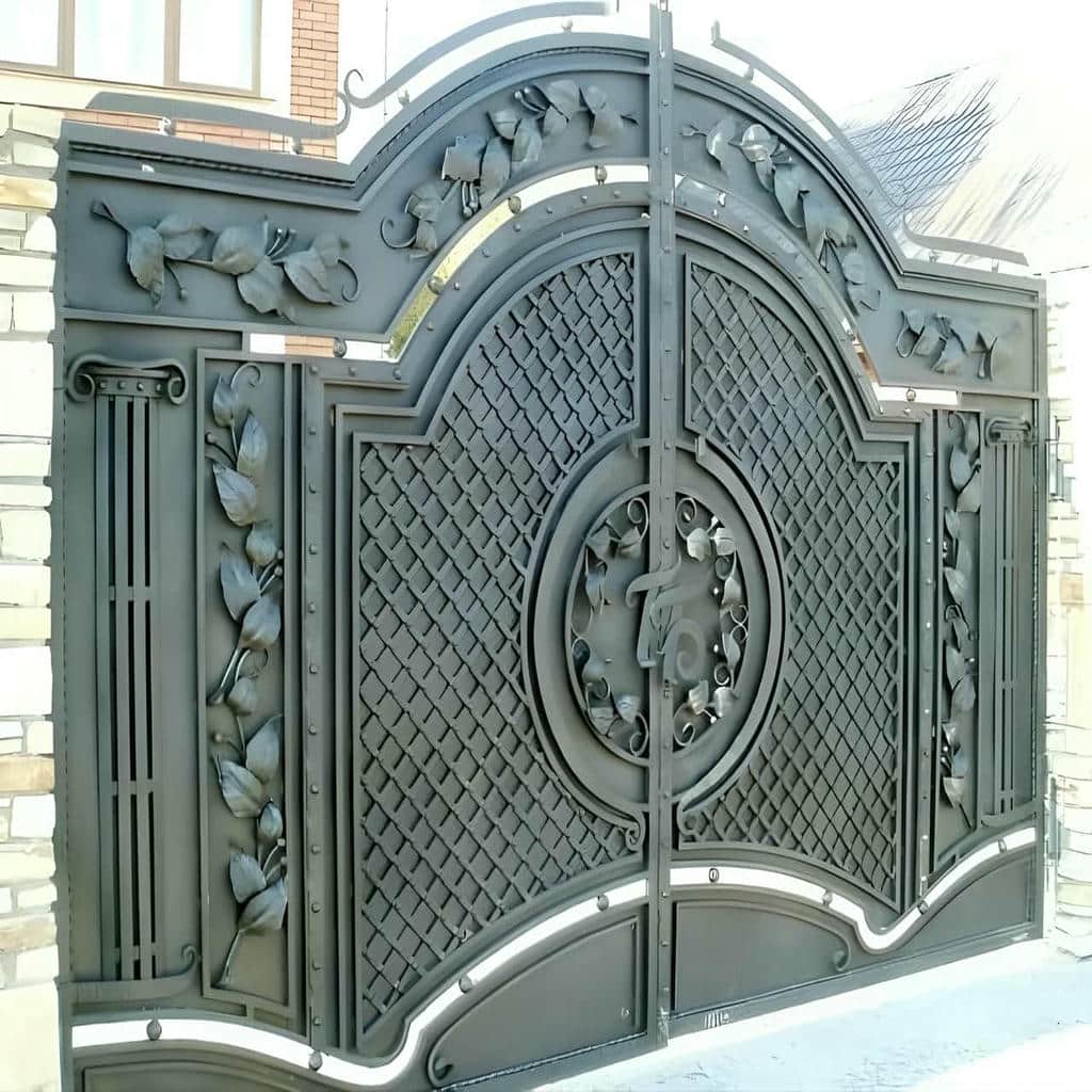 تولید درب پارکینگ ویلایی دو لنگه ساده در یزد