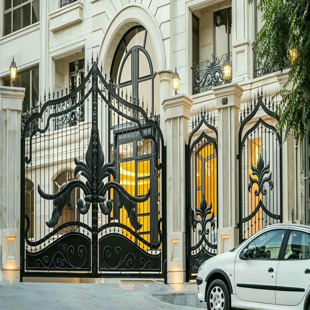 قیمت درب پارکینگ لوکس ورودی ویلا بر اساس سفارش در یزد