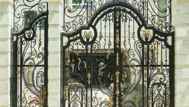 11 طرح درب آهنی کلاسیک کتیبه دار در یزد