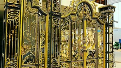 12 طرح درب پارکینگ ریلی ریل زمینی در یزد