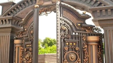 13 مدل درب پارکینگ لولایی ستون دار در یزد
