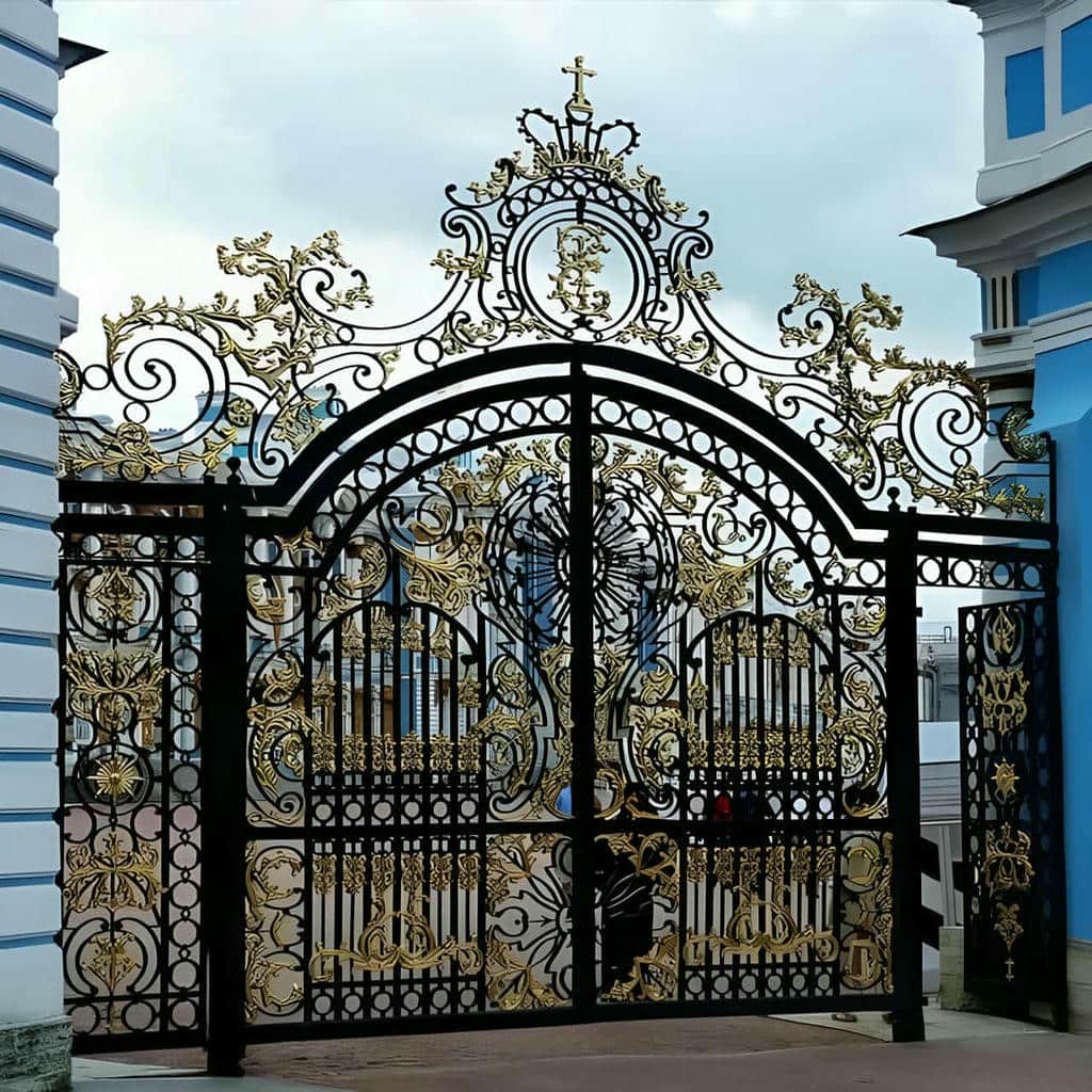 نصب درب حیاط برش لیزری هندسی با تراز دقیق در یزد