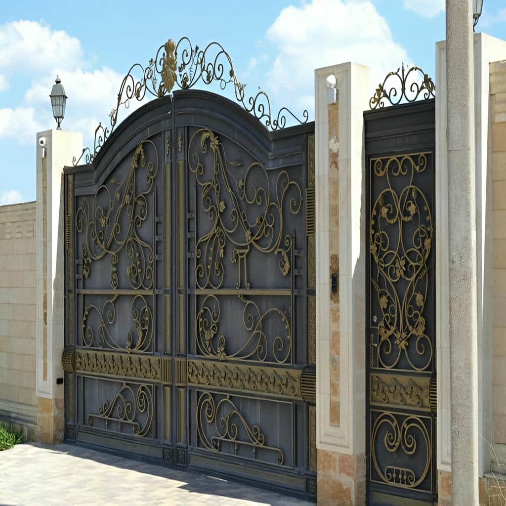 نصب درب ویلایی مینیمال خطی با قاب ساده در یزد