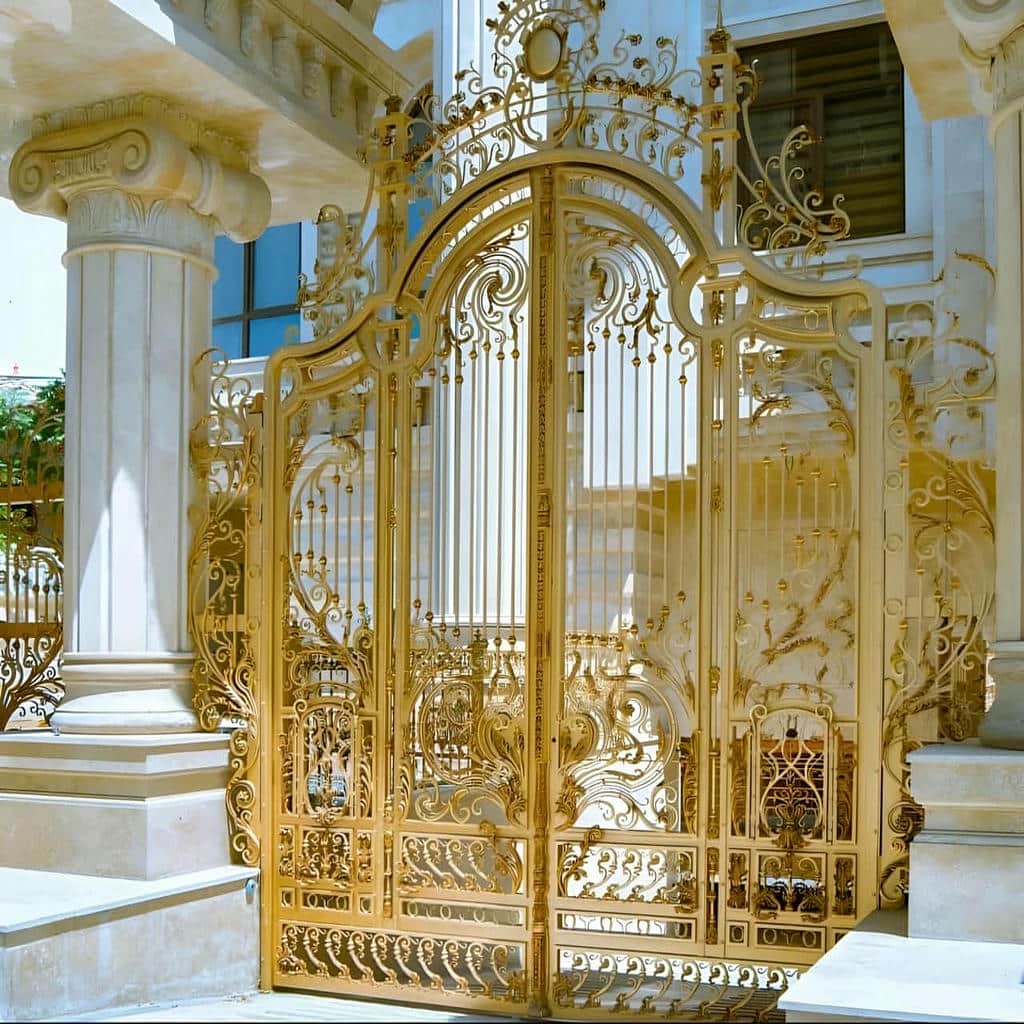 سفارش درب پارکینگ برش لیزری با نقش هندسی در یزد