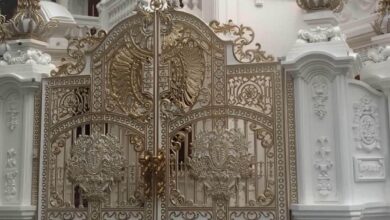 11 طرح درب ویلایی ترموود نما چوب در یزد