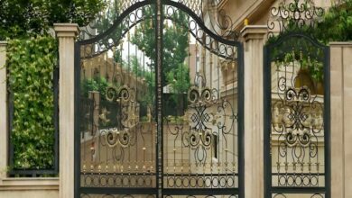 9 مدل درب پارکینگ آهنی ریلی در یزد