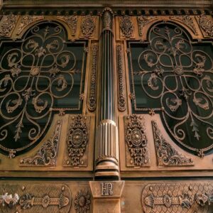 10 مدل درب پارکینگ برش لیزری طرح هندسی در یزد