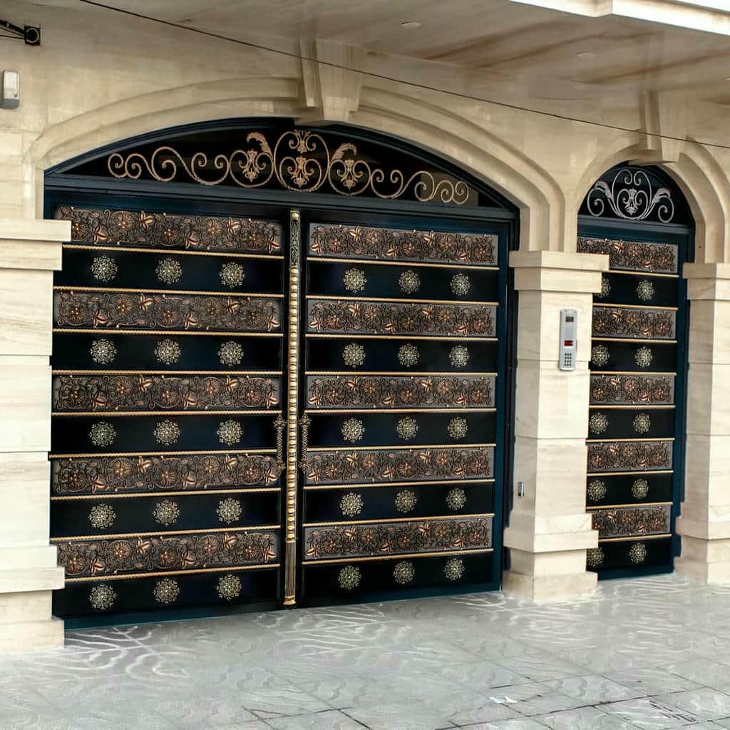 ساخت درب فلزی CNC حیاط تمام پوشیده در یزد