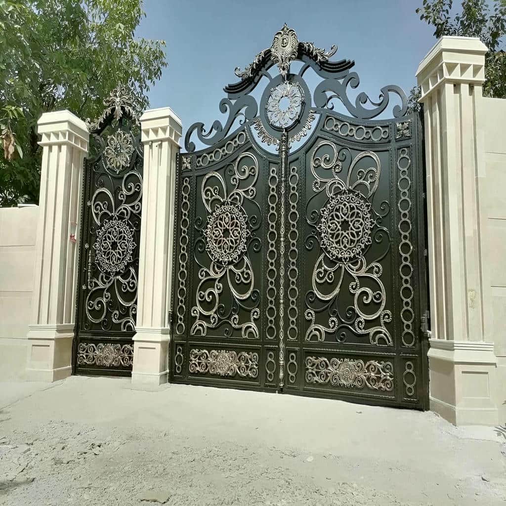 خرید درب پارکینگ برش لیزری طرح هندسی در یزد