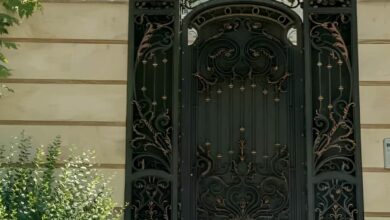 7 طرح درب باغ آهنی قوسی در یزد