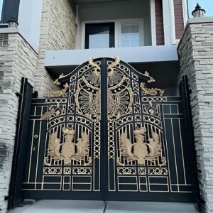 14 مدل درب حیاط نمای آجری در یزد