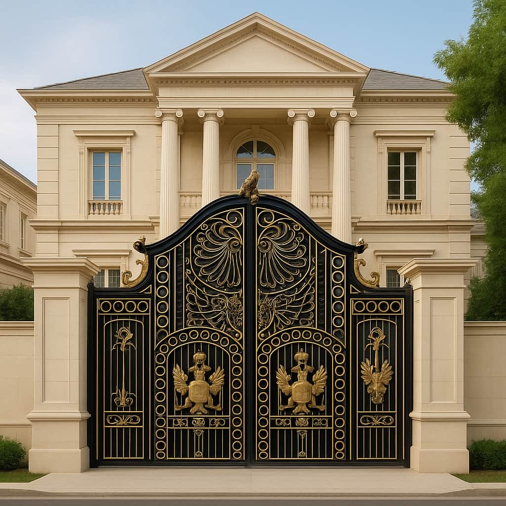 خرید درب حیاط طرح چوب فلزی با انتخاب رنگ مناسب در یزد