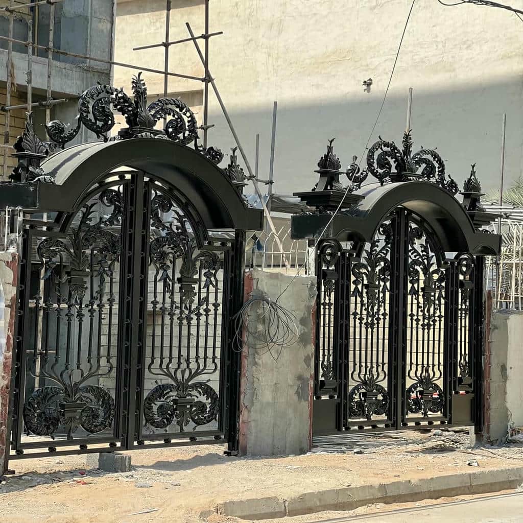 تولید درب حیاط ورودی محوطه دو لنگه در یزد