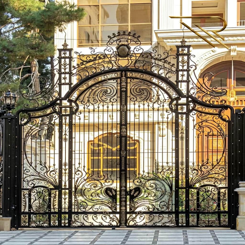اجرای درب فلزی پارکینگ ریلی مدرن در یزد