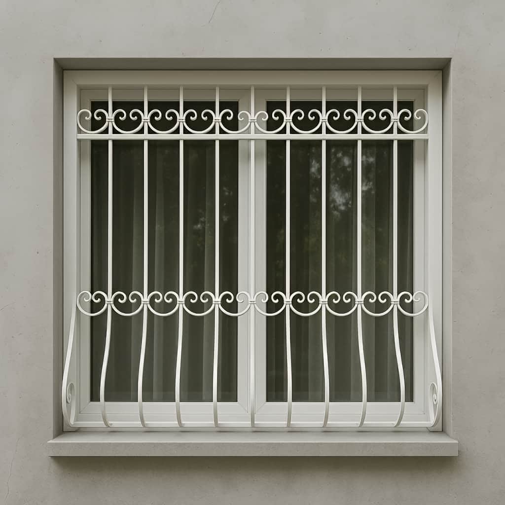 گارد پنجره فلزی با طراحی هندسی مدرن