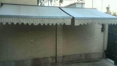 سایبان اتوماتیک بازویی فضای باز یزد