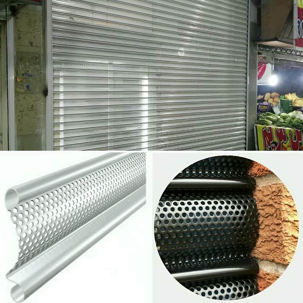 نمونه اجرای کرکره پانچ دار برای فروشگاه یزد نمونه اجرای کرکره پانچ دار برای فروشگاه یزد