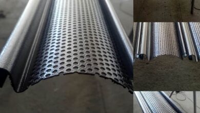کرکره پانچ دار طوسی نمای مدرن یزد