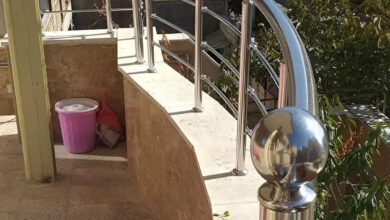 نرده آلومینیومی بالکن مدرن در یزد