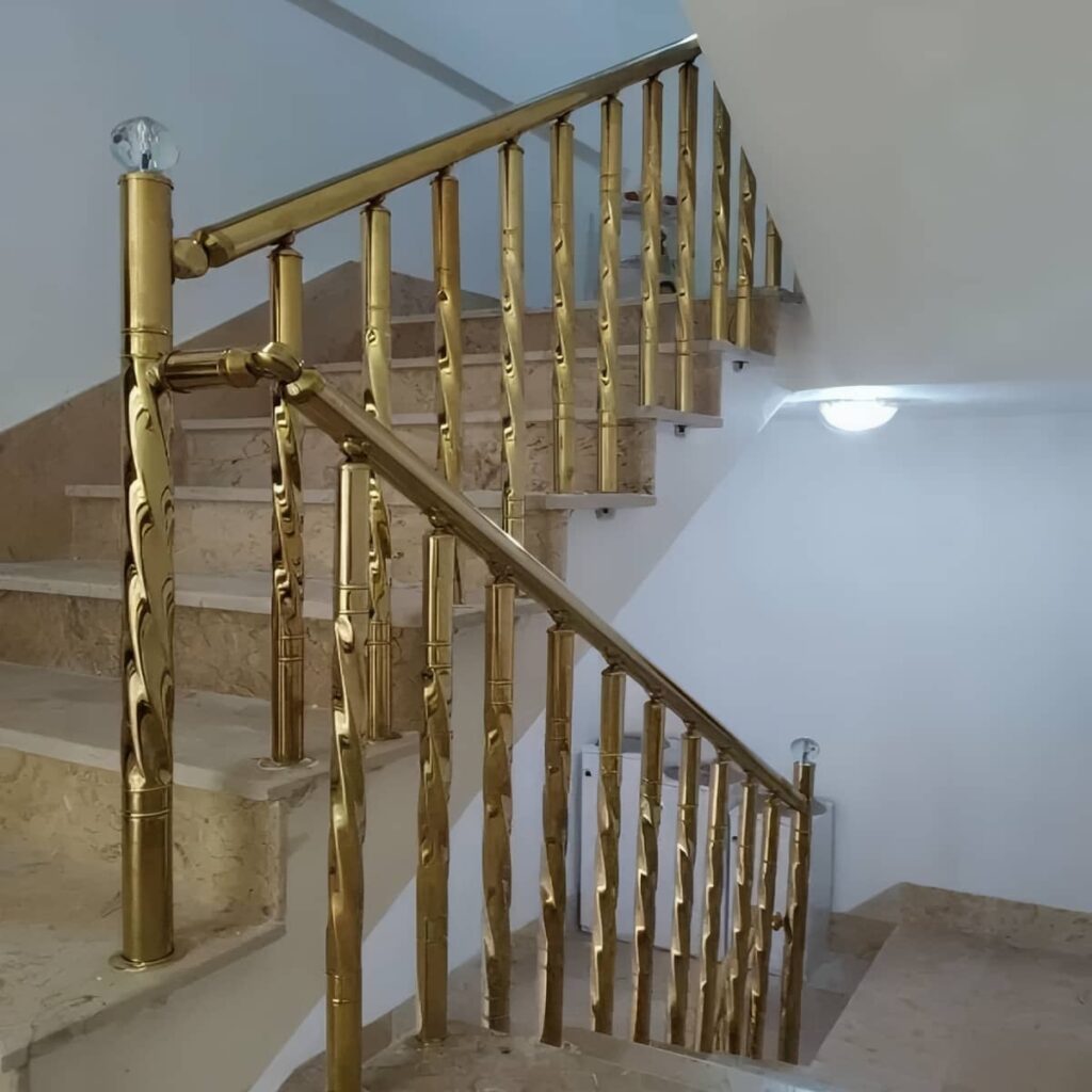 نرده استیل بالکن ساده در یزد