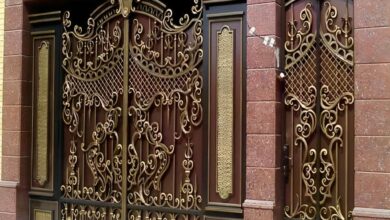 درب فلزی ویلایی با رنگ مشکی در یزد