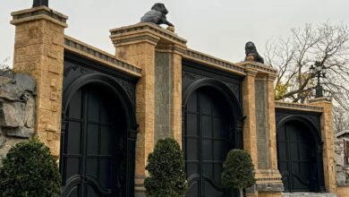 درب ویلایی پارکینگ فرفورژه مشکی در یزد