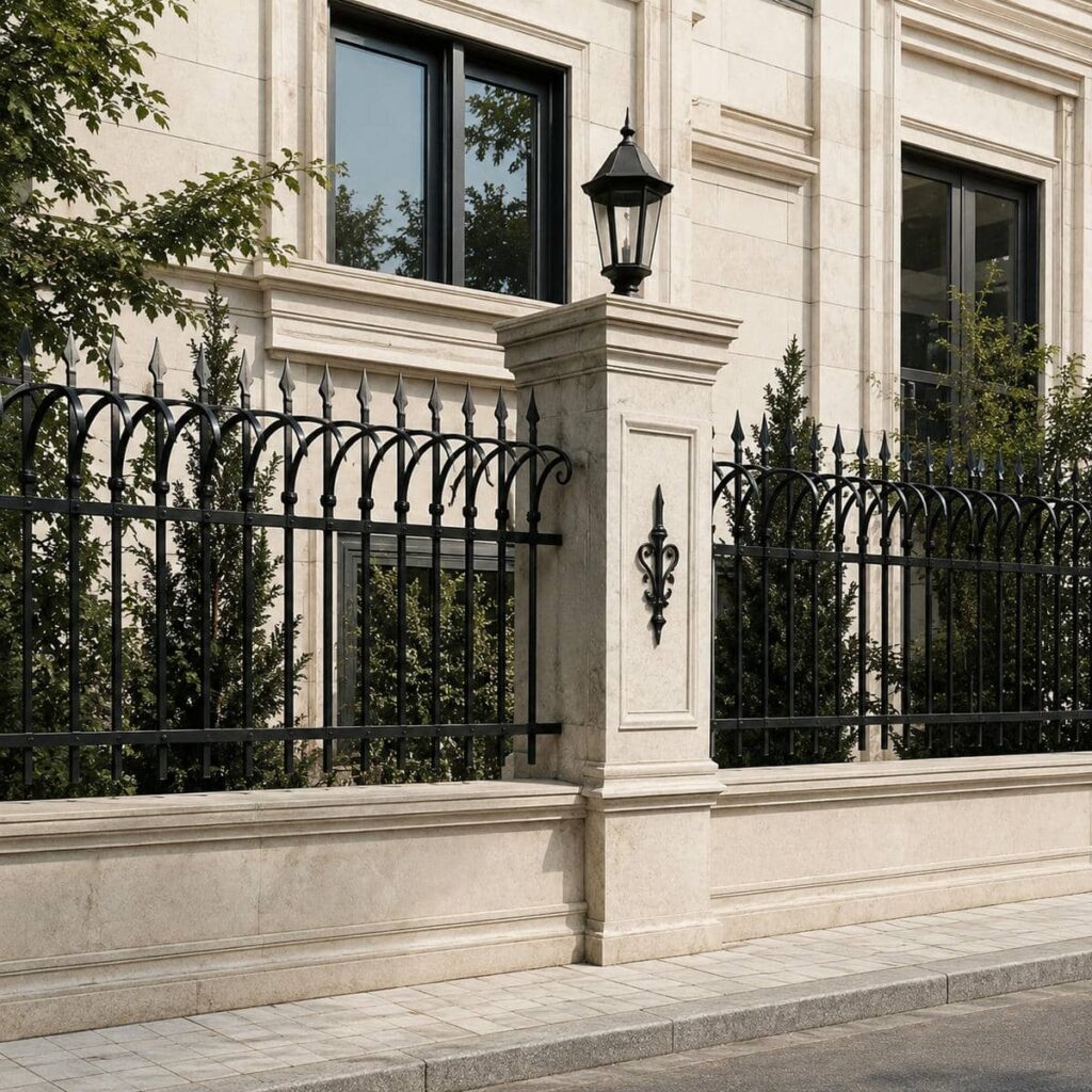 حفاظ دیوار حیاط با پوشش یکدست در یزد