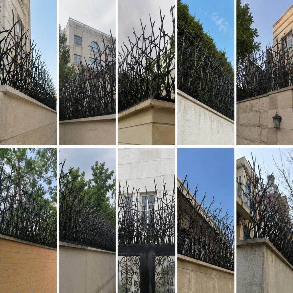 نرده حفاظ دیوار با پوشش مناسب فضای باز